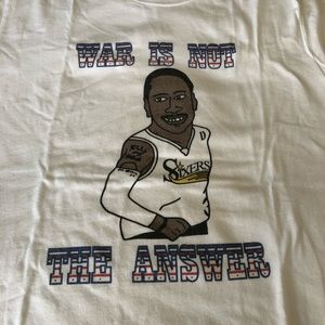 Allen Iverson Sixers Tee Shirt Size L - Rare